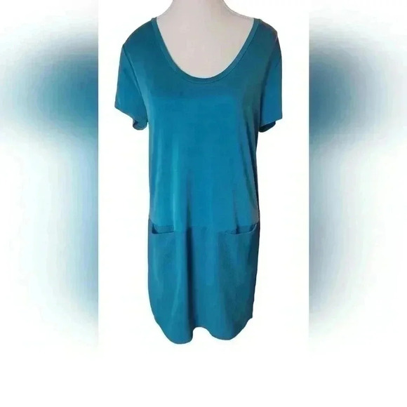 Anthropologie Teal Dress - Picture 6 of 8